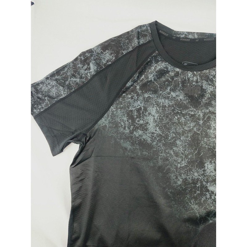 Koszulka męska 4F czarno-szara